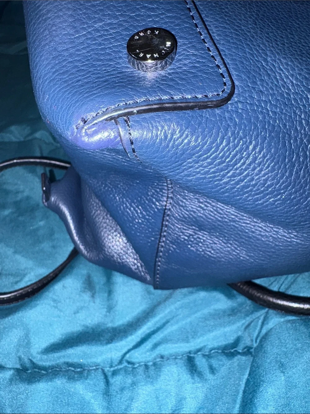 Michael Kors Riley Large Satchel -Dark / Navy Blue